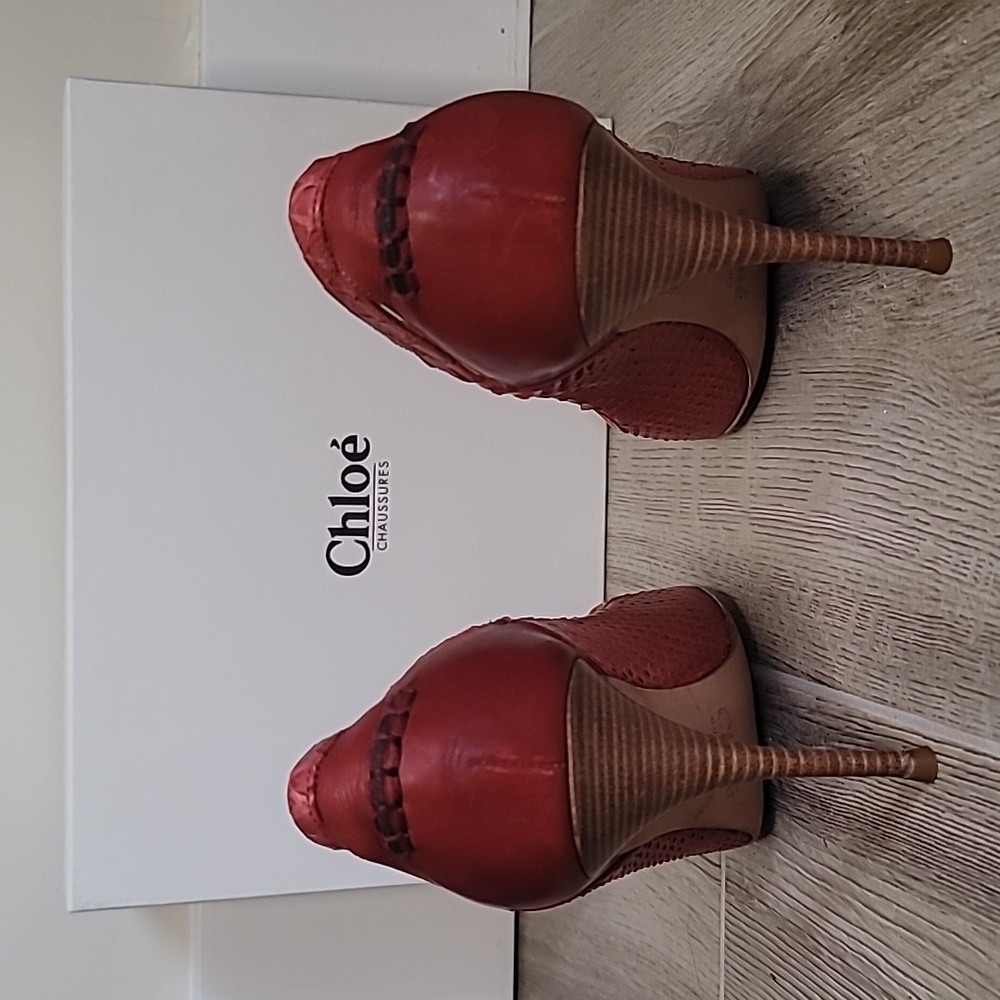 Chloe Silverado Python Pumps - Picture 3 of 8